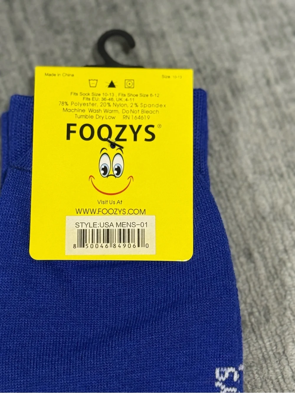 Men’s Blue USA Fireworks Crew Socks. “Serious socks, for not so serious people.”